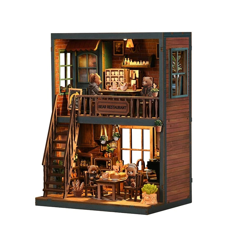 Bear Restaurant Miniature House Kit