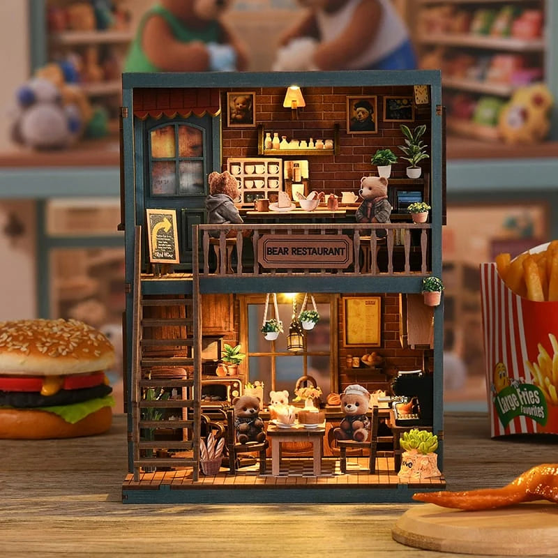 Bear Restaurant Miniature House Kit