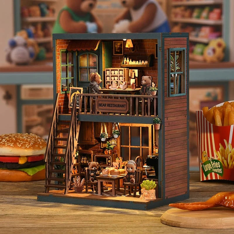 Bear Restaurant Miniature House Kit