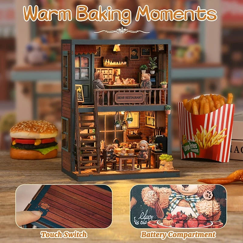Bear Restaurant Miniature House Kit