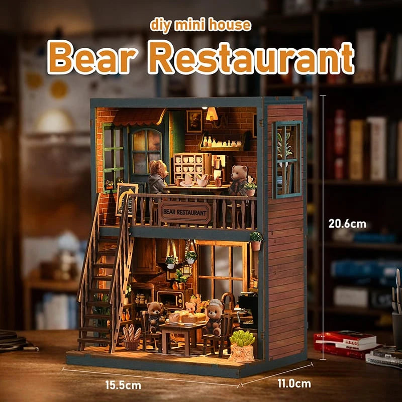 Bear Restaurant Miniature House Kit
