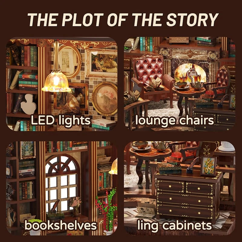 Left Bank Reading Nook Miniature Model