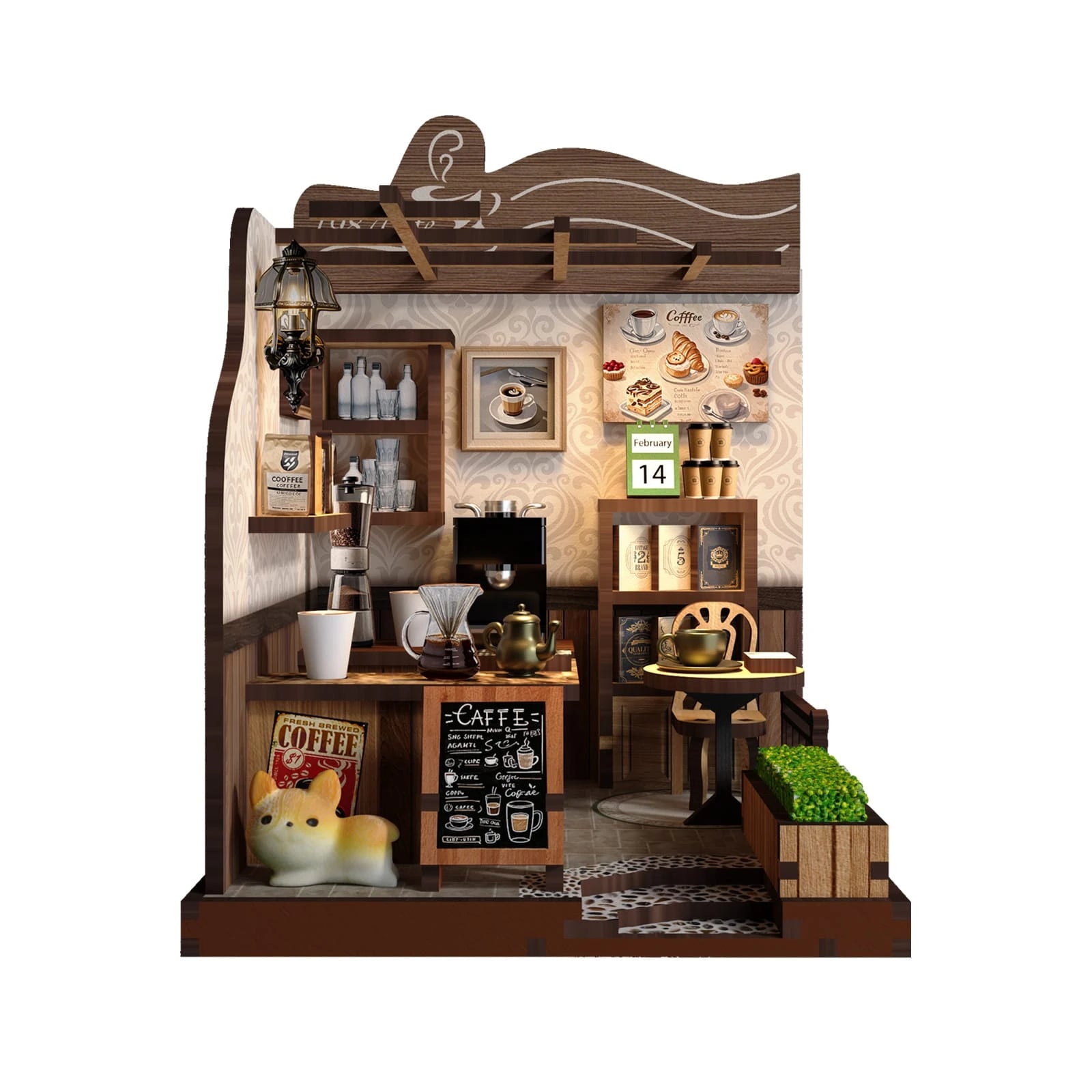 Country Coffee Shop Miniature House Kit