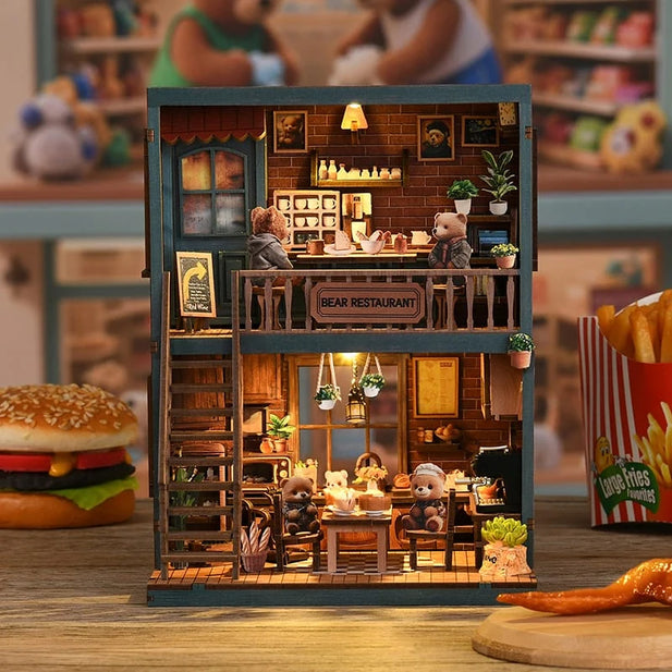 Bear Restaurant Miniature House Kit