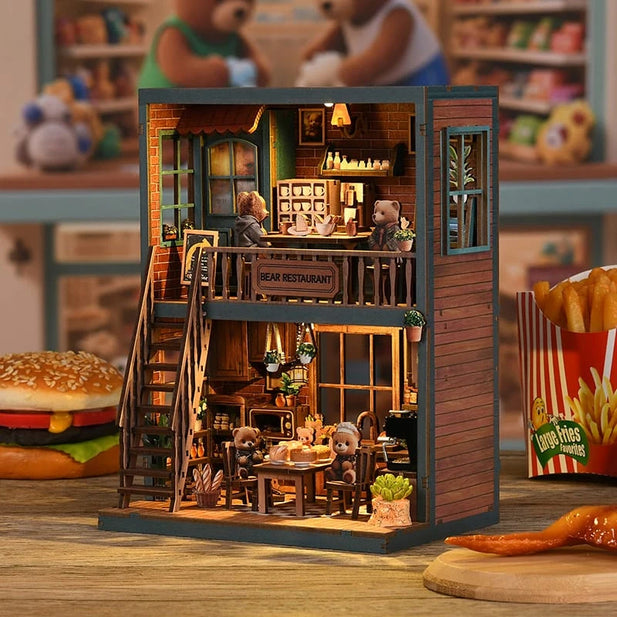 Bear Restaurant Miniature House Kit