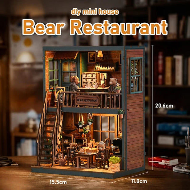 Bear Restaurant Miniature House Kit