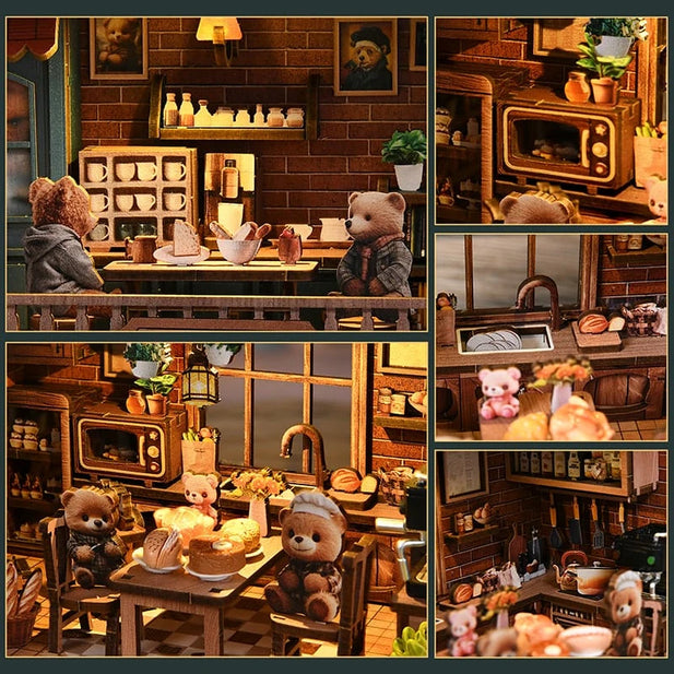 Bear Restaurant Miniature House Kit