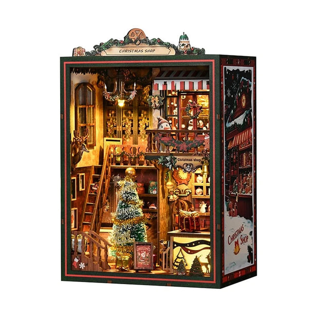 Christmas book nook